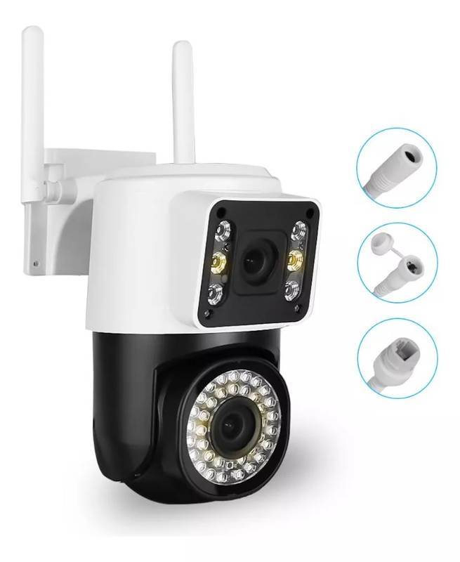 CÂMERA DUAL LENTE INTELIGENTE 360 WI FI EXTERNA 1080P FULLHD 2MP ONVIF APP TUYA