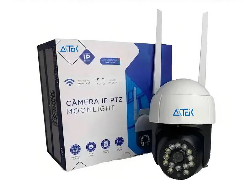 CÂMERA WI-FI EXTERNA 40 METROS IR COLORIDA A NOITE AUTO-TACK APP YOOSEE SIGMA-4020 AITEK